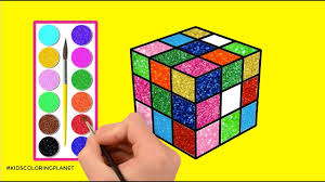 Only 8seconds to solve a rubik's cube. How To Draw Rubik Cube Coloring Pages Rubik Cubes Kids Coloring Planet Youtube