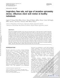 pdf inspiratory flow rate not type of incentive spirometry