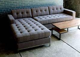 Lena sectional a modern, linear design defined by button tuft cushions, rectangular arms and splayed dowel legs bestow this sectional sofa with an especially inviting outline. 30 Stylish Sofa Sectionals Available Today