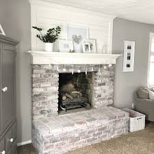 There's inspiration here for all different styles and fireplace shapes. Brick Fireplace Makeover With Shiplap And Whitewash Blush And Batting Blog Home Fireplace Brick Fireplace Makeover White Wash Brick