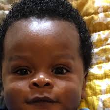 My juicy Photogenics baby 👶🏾 😍 So I go over to Geneveive Nelson house  and tell her my Jackson's hair is always dry. I was using a leave-in  conditioner, coconut oil, everything