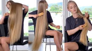 Golden blonde lace front wigs long silky straight heat resistant synthetic hair. Realrapunzels Ultra Silky Blonde Hair Brushing Preview Youtube