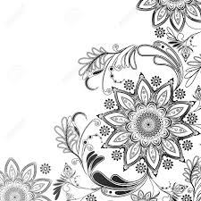 Black and white flowers transparent background. Abstrakten Blumenmuster In Schwarz Und Weiss Auf Dem Ostlichen Motiv Auf Einem Transparenten Hintergrund Lizenzfrei Nutzbare Vektorgrafiken Clip Arts Illustrationen Image 30682325