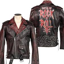 Customized Rock And Roll Red And Black Wash Leather Jacket Custom Leather Jackets Leather Jacket Men Style Washed Leather Jacket