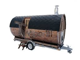 Mobile Sauna Exterior Tonneu Timberin Sauna Design Wooden Saunas Hot Tub Outdoor