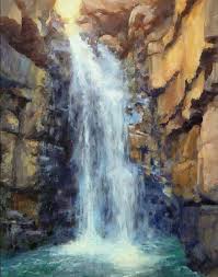 Kyle Rafferty Fine Art Waterfall Painting Waterfall Paintings Waterfall Art Abstract Art Painting