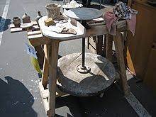 The only kick style wheel i would want is a treadle leach style wheel that you pump with your foot rather than kick the disk. Potter S Wheel Wikipedia