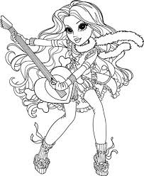Avery Playing Guitar In Moxie Girlz Coloring Pages Star Coloring Pages Coloring Books Cartoon Coloring Pages