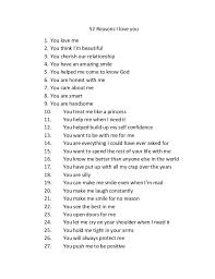 52 Reasons I Love You Reasons Why I Love You Reasons I Love You 52 Reasons Why I Love You