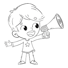 Over 75,227 megaphone pictures to choose from, with no signup needed. Boy Speaking With A Megaphone Coloring Page Illustrations From Dibustock Children S Stories Illustration Experts