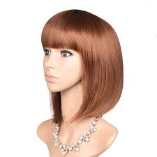 Revlon colorsilk beautiful color permanent hair color with 3d gel technology & keratin, 100% gray… $2.68($2.68 / 1 count). Amazon Com Heesaga 12 Inch Short Bob Wig With Flat Bangs Light Auburn Beauty