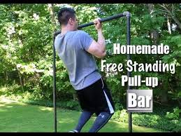 homemade free standing pull up bar