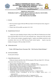 Check spelling or type a new query. Doc Proposal Kegiatan Pemilihan Ketua Wakil Ketua Osis Dan Sidang Umum Mpk Masa Bhakti 2019 2020 Smk Teknologi Mandiri Non Izma Academia Edu