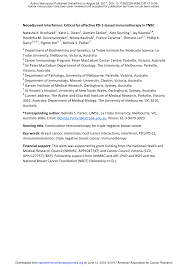 These programs are among the largest of any medical professional society in the united states and provide funding for dozens of innovative. Pdf Neoadjuvant Interferons Critical For Effective Pd 1 Based Immunotherapy In Tnbc