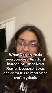 Iris Tells Declan about Her Dyslexia Page