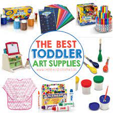 16 Best Art Supplies For Toddlers The Realistic Mama Toddler Art Supplies Toddler Arts And Crafts Toddler Art