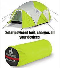 Solar Powered Tent Can Charge All Your Gadgets While You Camp Solar Powered Tent Tent Camping Camping Trips