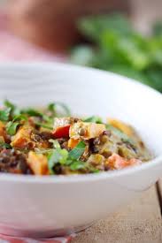 Dahl De Lentilles Vertes Aubergine Et Patate Douce Chefnini Recette Dahl Lentilles Recettes De Legumes Verts Lentilles Vertes
