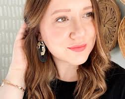 Brooklyn Clay Link Earrings, Handmade Clay Earrings, Boho Clay Earrings,  Neutral Clay Earrings, Clay Earrings