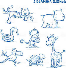 How to draw a cartoon seal. Easy To Draw Cartoon Jungle Animals Novocom Top
