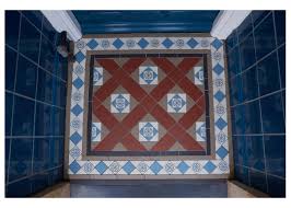 But looking at it whole makes it look like a big square design. Victorian Floor Tiles Small Porch Tile Ideas