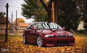 red bmw e46 sedan bmw red side view foliage autumn 5k wallpaper hdwallpaper desktop bmw e46 sedan bmw red bmw
