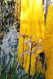 Linen Dyed With Tumeric And White Onion Skin Natural Dyes How To Dye Fabric Natural Dyes Plant Dyes