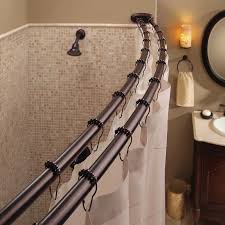 Bennington Adjustable Double Curved Shower Curtain Rod Oil Rubbed Bronze Shower Rod Shower Curtain Rods Bathtub Shower