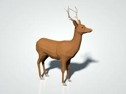 Low Poly Deer 3d Model Cinema 4d Files Free Download Modeling 46228 On Cadnav 3d Model Low Poly 3d Models Low Poly