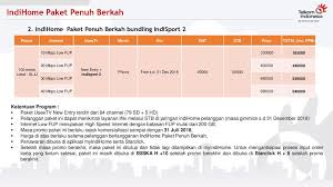 Harga dan benefit paket berlaku selama anda berlangganan indihome. Paket Indihome Penuh Berkah Indihome Pasuruan 2018