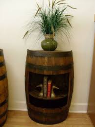 Half White Oak Whiskey Barrel Table Foyer Table Side Table End Table Diy Farmhouse Decor Farmhouse Decor Whiskey Barrel Table