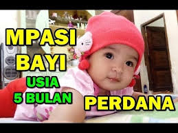 Video Mpasi Perdana Bayi Usia 5 Bulan Azzahra Youtube Bayi Anak Lucu Anak