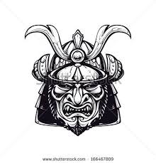 Black And White Japanese Art Samurai Mask Clip Art Black And White Version Isolated On White Japanese Traditional Martial Samurai Mask Tattoo Traditional Japanese Tattoos Samurai Tattoo