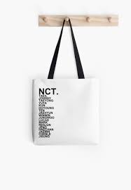 Download Nct Kpop All Over Print Tote Bag By Shannonpaints In 2021 Printed Tote Bags Tote Bag Design Tote Bag