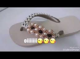 Diy By Bere 2 Parte Final Youtube Beaded Flip Flops Beaded Bracelets Bead Work
