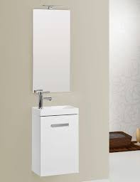 Ensemble Meuble Lave Main Domino En 40x22 Cm Compose D Un Meuble Suspendu Laque Finition Blanc Avec Porte Ouverture Reversible Un Lave Vanity Home Decor Decor