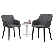 Simhoo Linen Upholstered Reception Chair Guest Chairs For Waiting Room And Conference Room No Wheels Fabric Arm Set Of 2 Guest Chair Reception Chair Chair