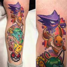 Pokemon starters tattoo flash art print. 63 Amazing Pokemon Tattoos Tattoo Insider Pokemon Tattoo Tattoos Pikachu Tattoo