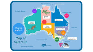 Great victoria, great sandy, simpson, tanami, gibson, sturt stony Australian Landforms By Hayley Mckerrell