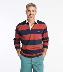 Therefore, style the garment with these points in mind. Men S Lakewashed Rugby Traditional Fit Long Sleeve Stripe Shirts Tops At L L Bean