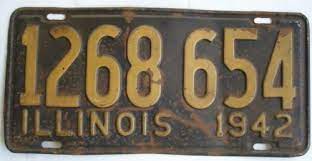 Illinois 1942 License Plate Tag Car Garage Vintage Antique Man Cave Pub Bar Old Ebay License Plate Man Cave Pub Old Things