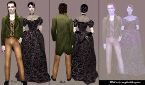 Sims 4sims 4 victorianvictorian clothes. Mod The Sims Victorian Ghost Couple Undead And Human Versions