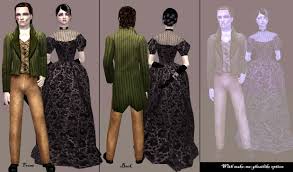 All the colors are between brown, white, green, blue and red. Mod The Sims Victorian Ghost Couple Undead And Human Versions