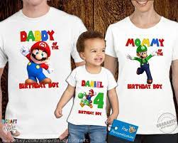 This free template is a fun way to send your guests home with a special treat at the end of your event. Super Mario Birthday Shirt Super Mario Custom Shirt Personalized Super Mario Shirt Super Mario Fami Mario Birthday Shirt Birthday Shirts Super Mario Birthday