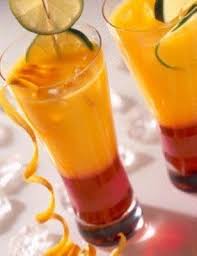Orangen Sunrise Rezept Glaser Saft Orangen Limetten Grenadine Eiswurfel Holzspiesse Einfache Cocktails Mit Alkohol Limetten Alkoholfrei