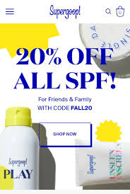 Maybe you would like to learn more about one of these? Supergoop 20 Off All Spf Products Promo Code Fall20 And Free Shipping If You Spend 50 Muaonthecheap