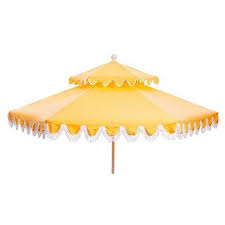 Daiana Two Tier Patio Umbrella Light Yellow White 539 00 Sonnenschirm Lichter Terrasse Planen Terrasse Holz