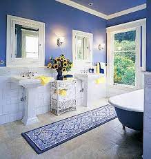 Navy blue and yellow bathroom ideas. Blue Bathroom 50 Favorite Bathrooms Photos Ultimate Guide To Bathroom Dec Yellow Bathrooms Blue Bathroom Blue Interior Design