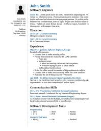 Latex Templates Curricula Vitae Resumes