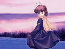 Resultado De Imagen De Fondos De Pantalla De Nieve Con Movimiento Pc Clannad Girl Wallpaper Anime